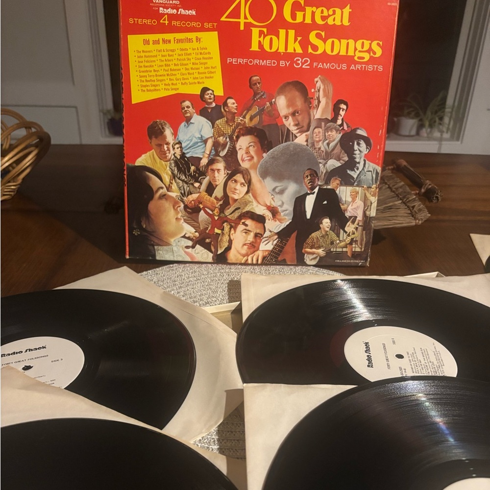 Vintage 48 Great Folk Songs Vinyl Record Set
